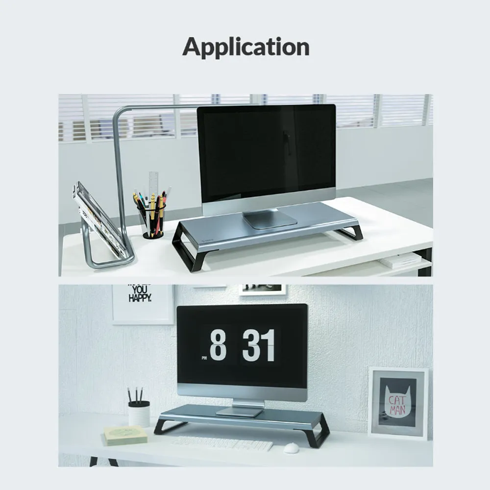 ORCIO Aluminum Alloy Monitor Stand Riser with 15kg Load Capacity for PC Desktop Computers