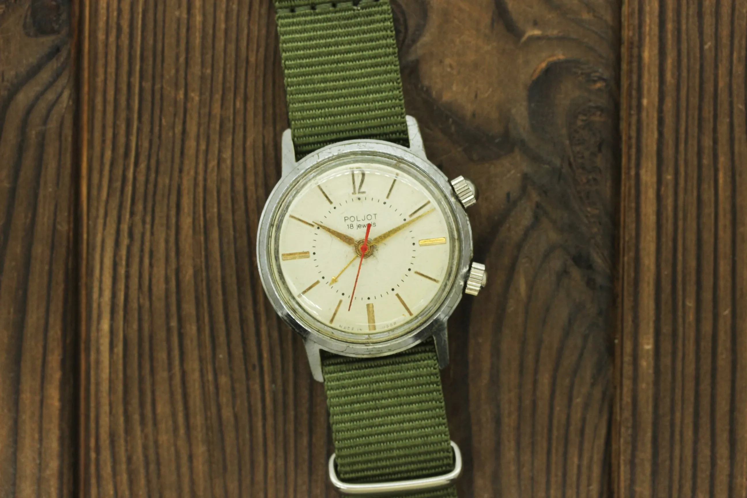 Poljot Signal, vintage military mechanical alarm watch (Soviet era)