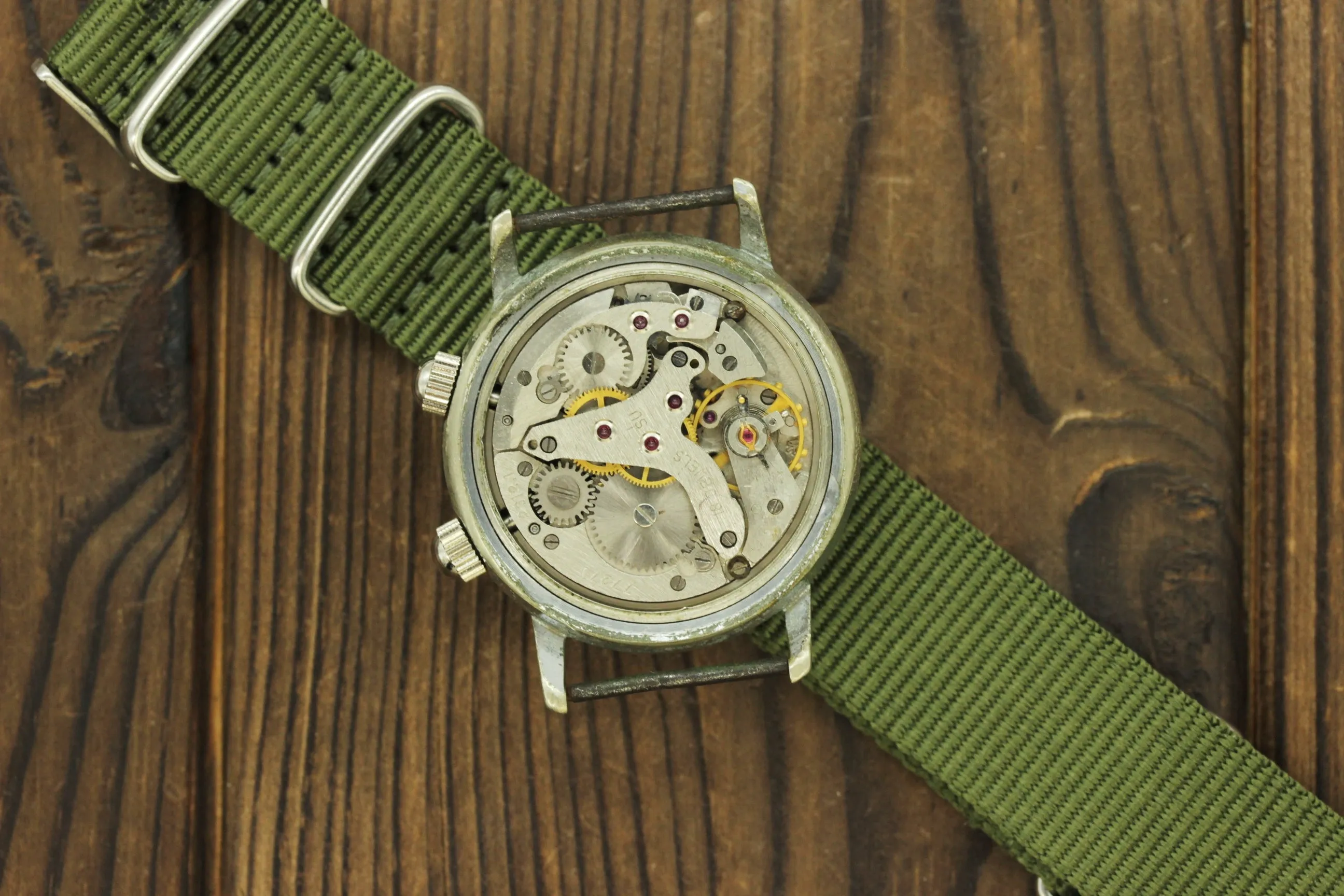 Poljot Signal, vintage military mechanical alarm watch (Soviet era)