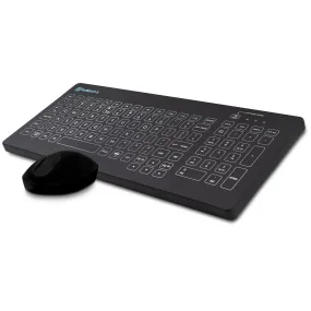 Purekeys Wireless Compact Keyboard and Mouse Set in Black