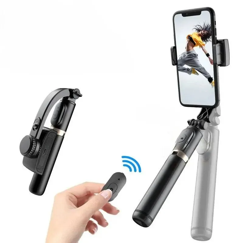 Q08 Single-axis Stabilizer Horizontal Vertical Selfie stick stand Phone Gimbal 3 in 1 Universal