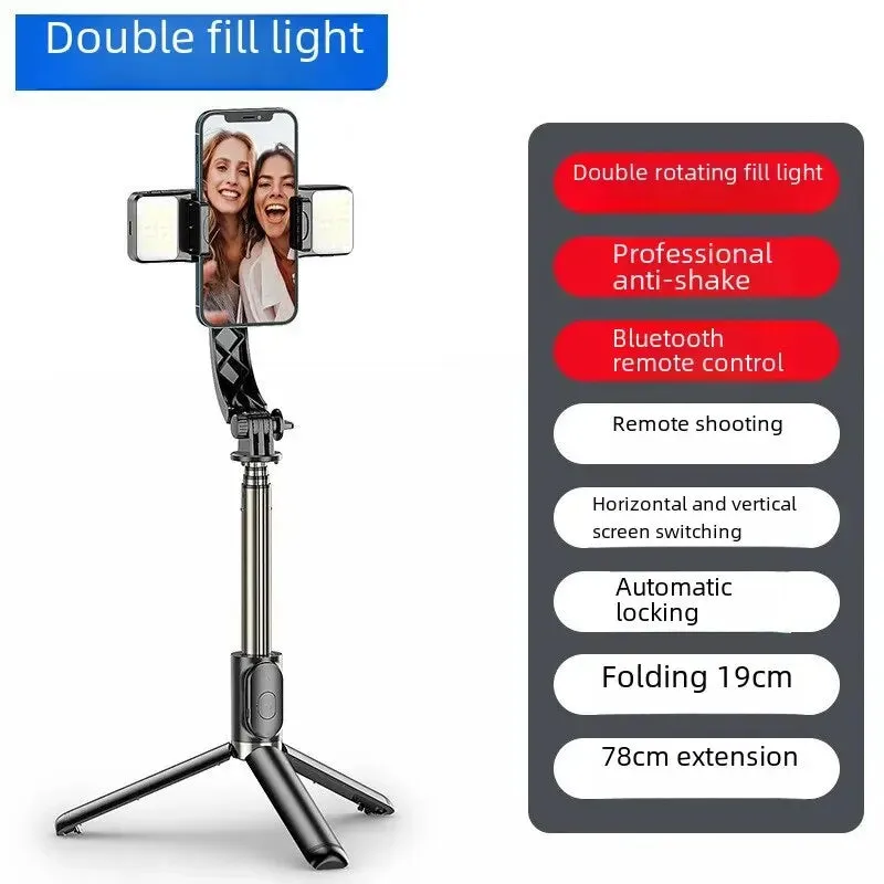 Q08 Single-axis Stabilizer Horizontal Vertical Selfie stick stand Phone Gimbal 3 in 1 Universal