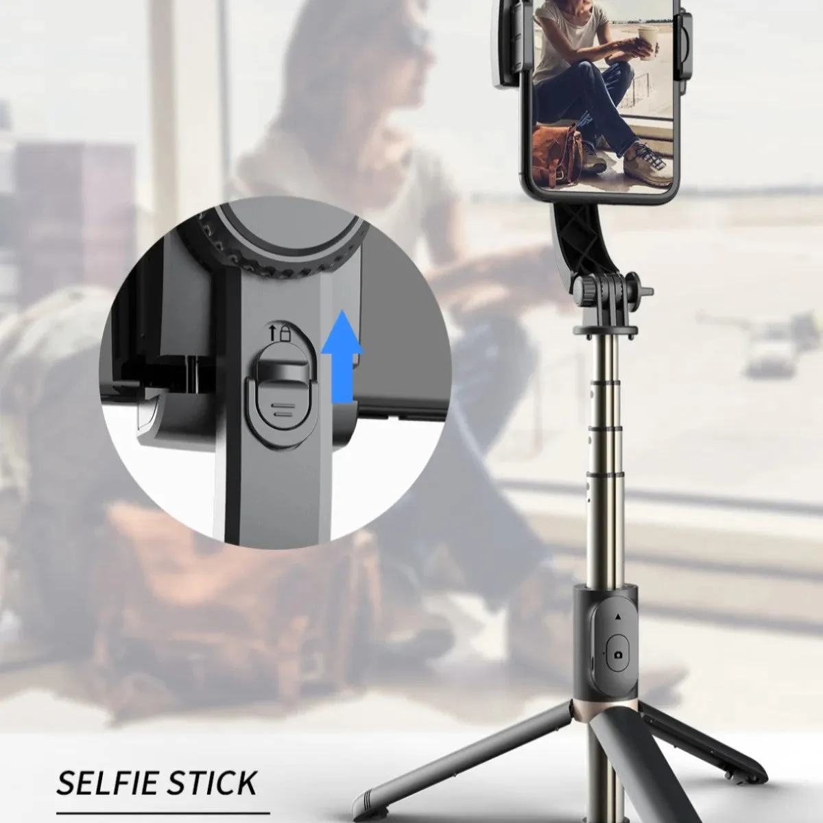 Q08 Single-axis Stabilizer Horizontal Vertical Selfie stick stand Phone Gimbal 3 in 1 Universal