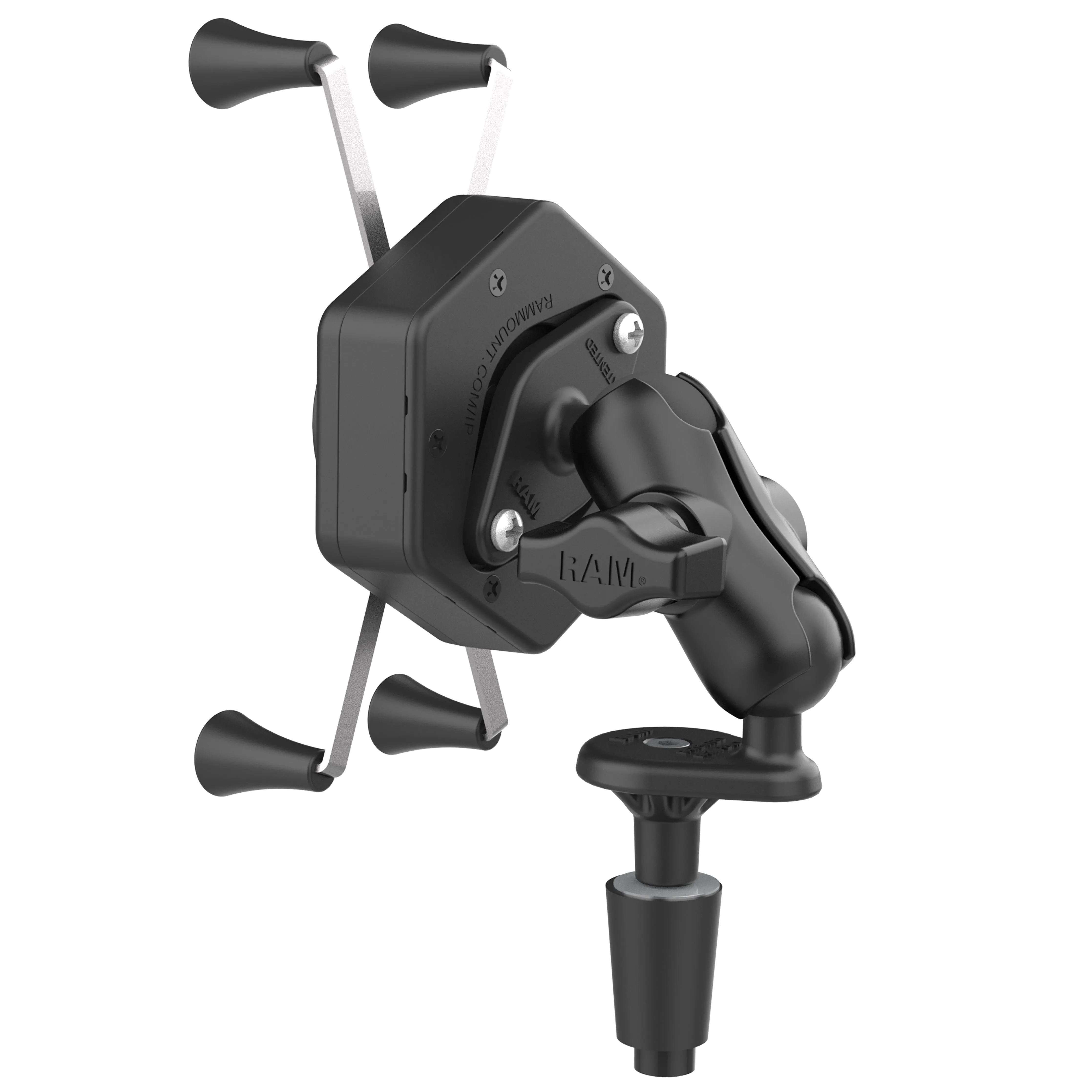 RAM® X-Grip® Large Phone Mount with Vibe-Safe™ & Fork Stem Base - Short