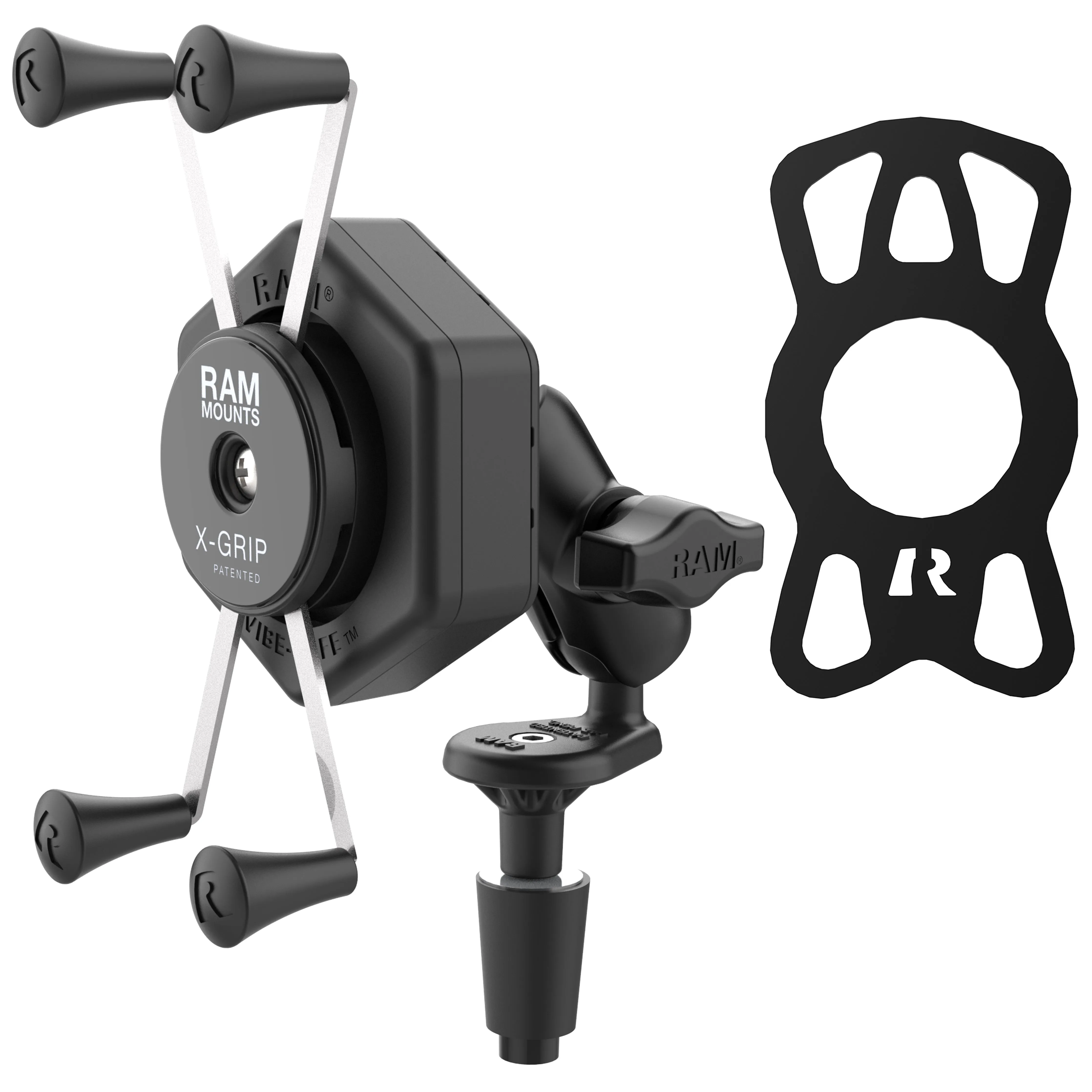 RAM® X-Grip® Large Phone Mount with Vibe-Safe™ & Fork Stem Base - Short