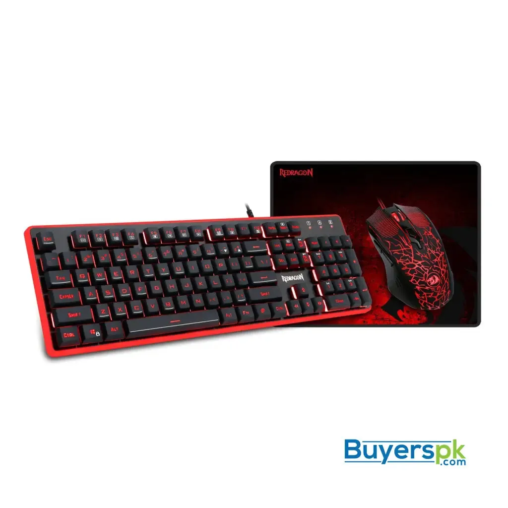 Redragon S107 Pc Gaming Keyboard and Mouse Combo & Large Mouse Pad