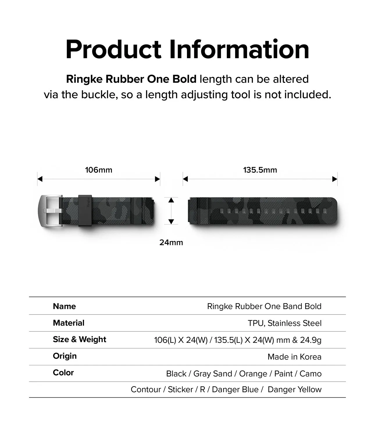 Ringke Lug Width 20mm | Rubber One Bold Band