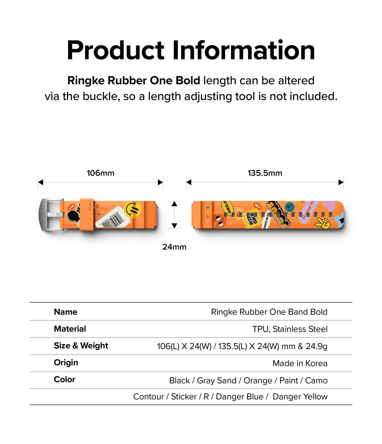 Ringke Lug Width 20mm | Rubber One Bold Band