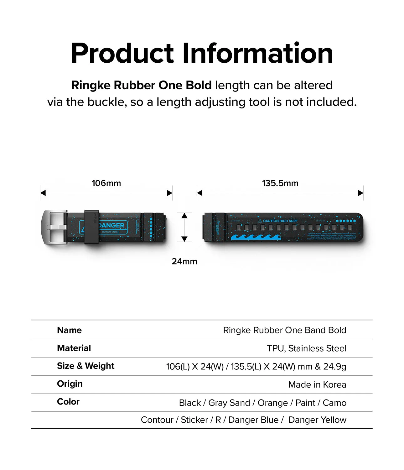 Ringke Lug Width 20mm | Rubber One Bold Band