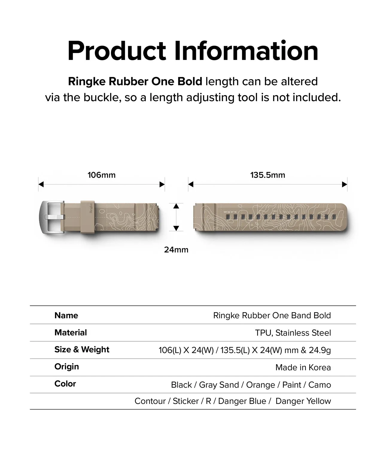 Ringke Lug Width 20mm | Rubber One Bold Band