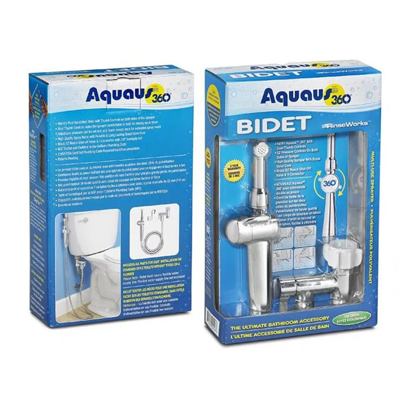 RinseWorks Aquaus 360° Handheld Bidet for Toilet – NSF Certified