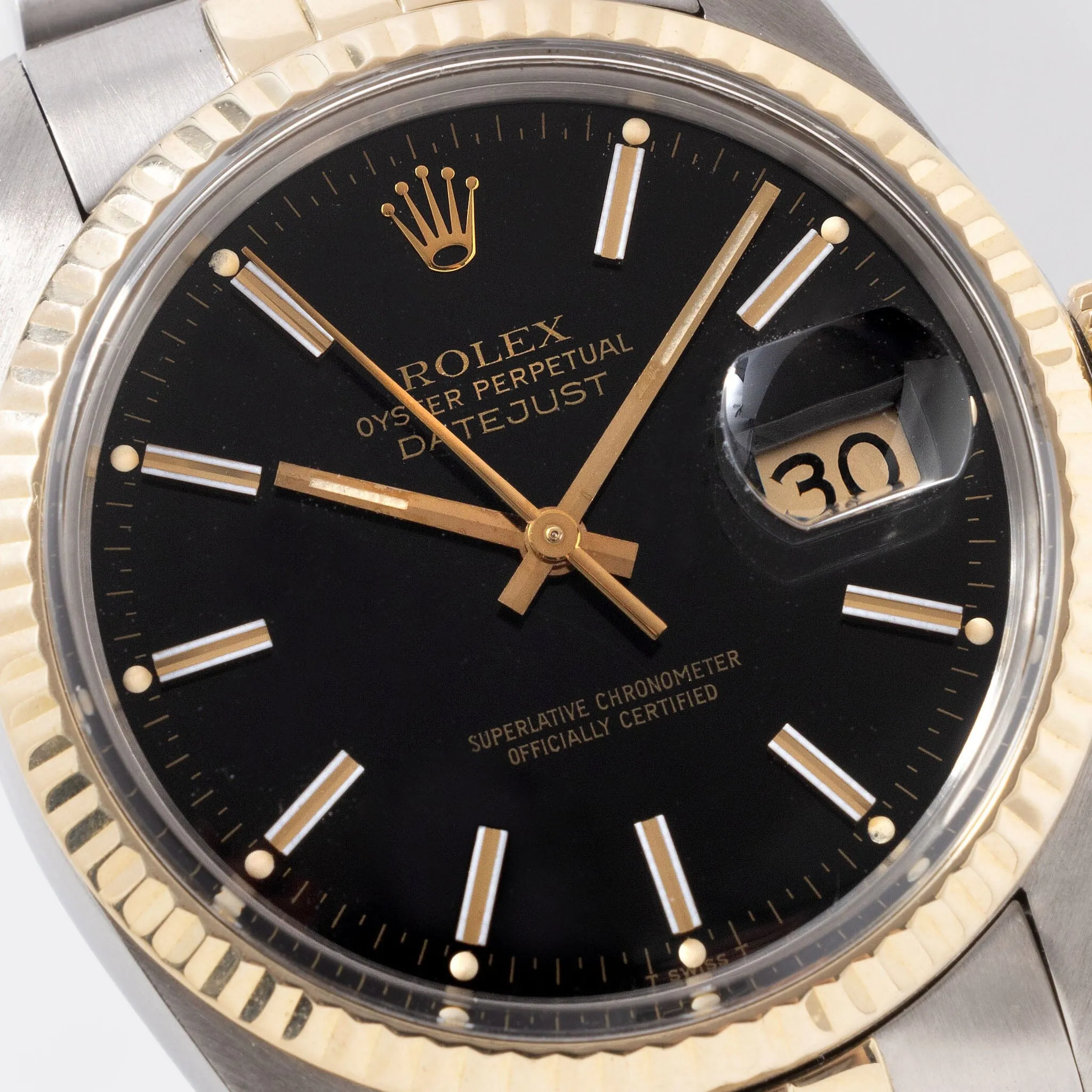 Rolex Datejust Black Dial Ref 16013