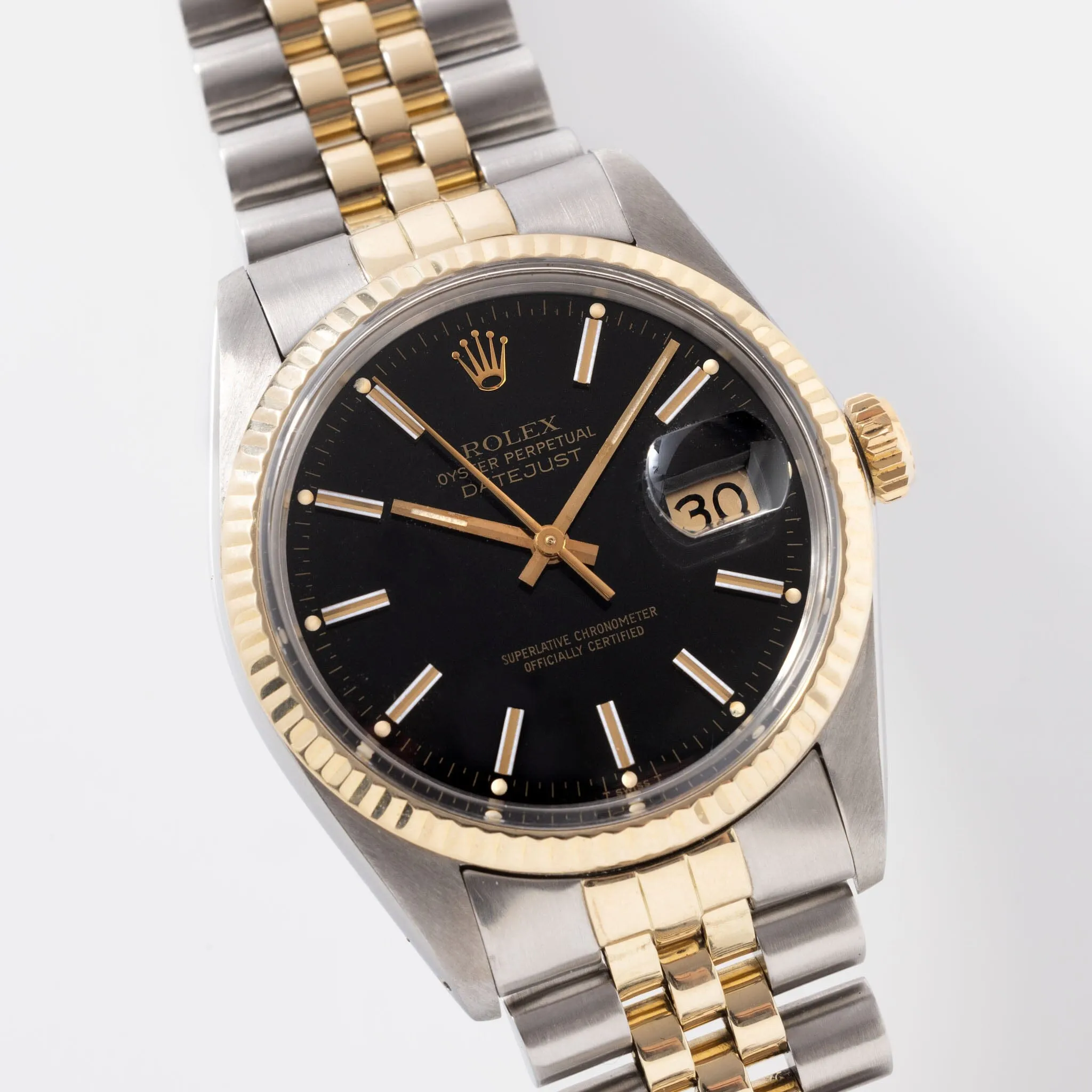 Rolex Datejust Black Dial Ref 16013