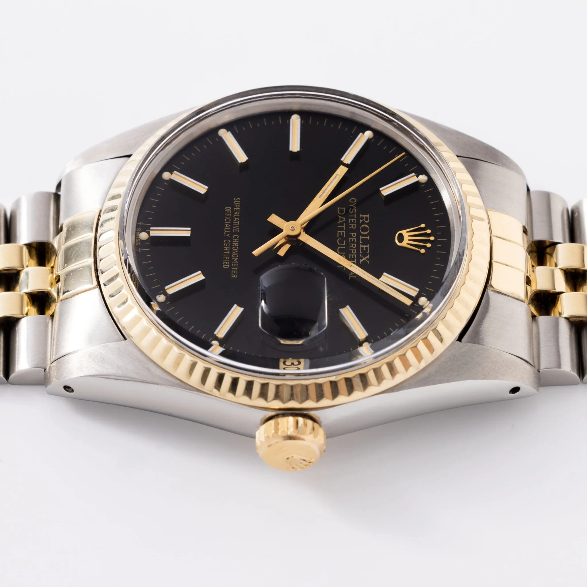 Rolex Datejust Black Dial Ref 16013