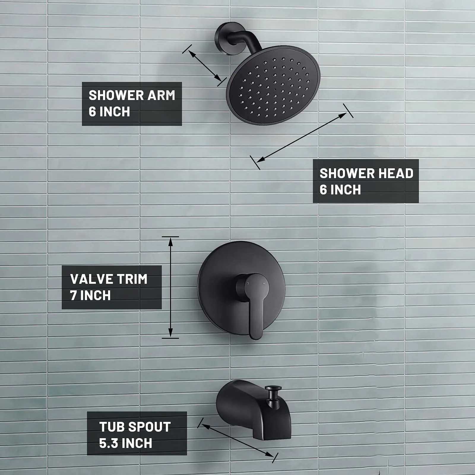 Samodra Tub and Shower Faucet Kit