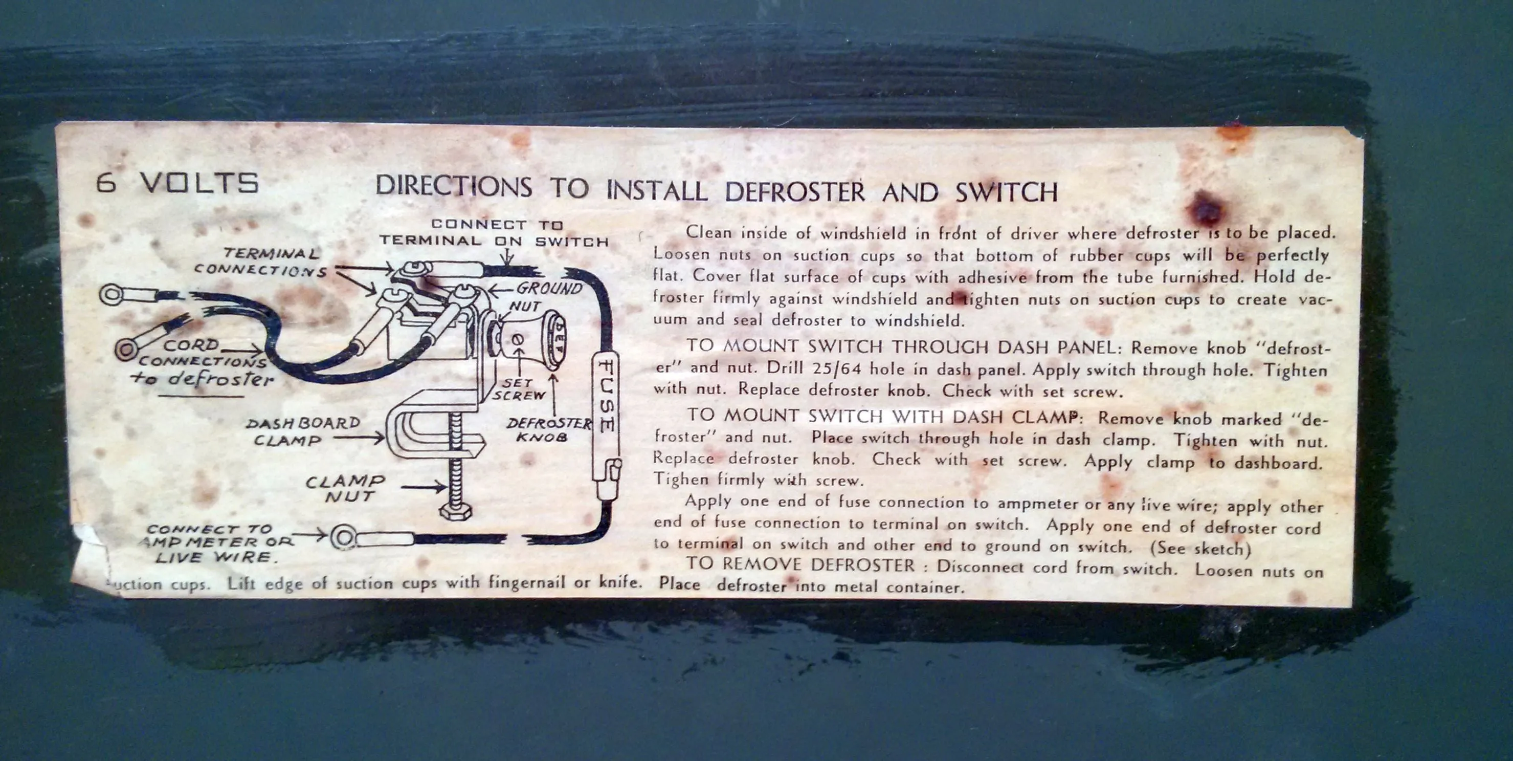 Signal Mfg. Co. Portable Windshield Defroster - WWII era F*S