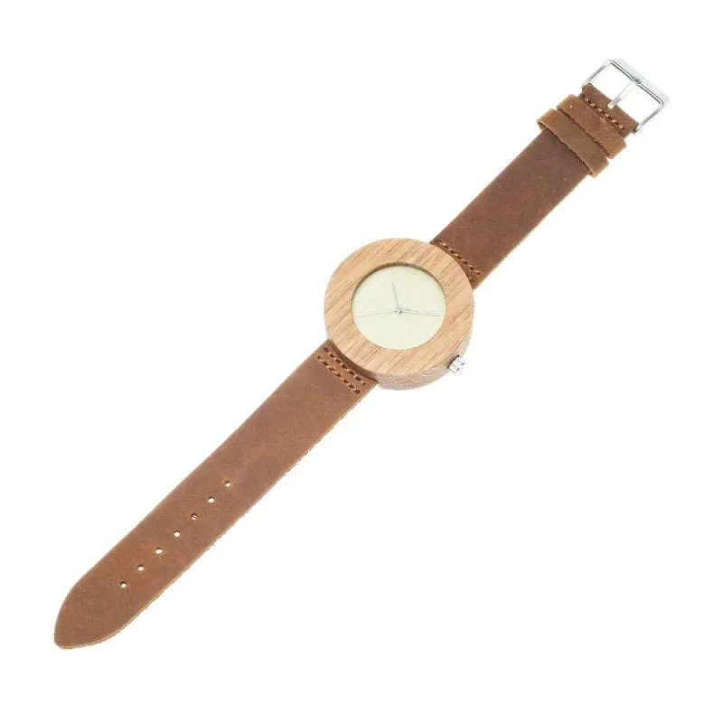 Simple Dial Without Scale Wooden Watch