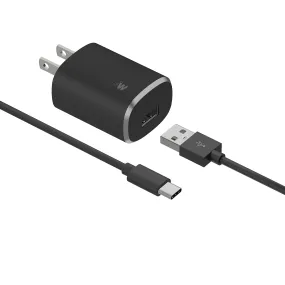 Single USB Wall Charger with 6ft USB-C Cable