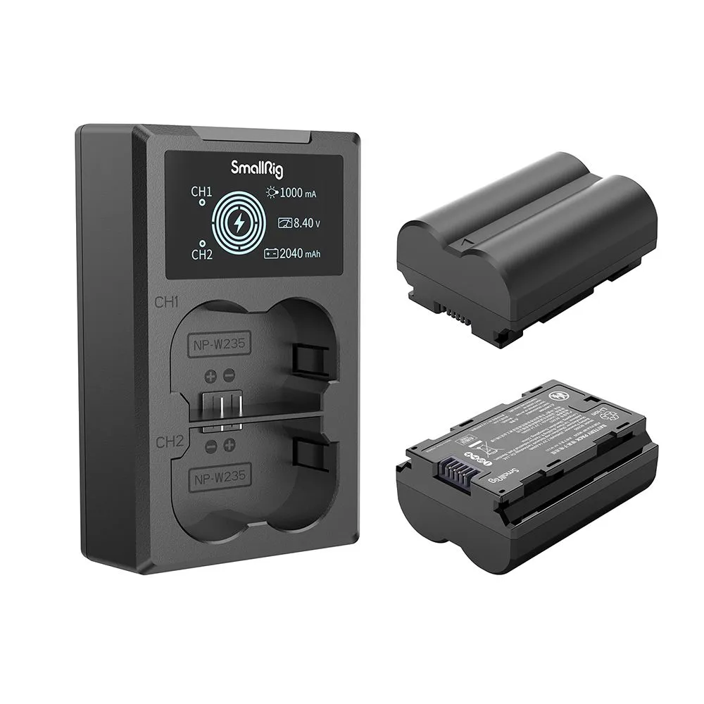 SmallRig NP-W235 Camera Battery and Charger Kit 3822 (Black)