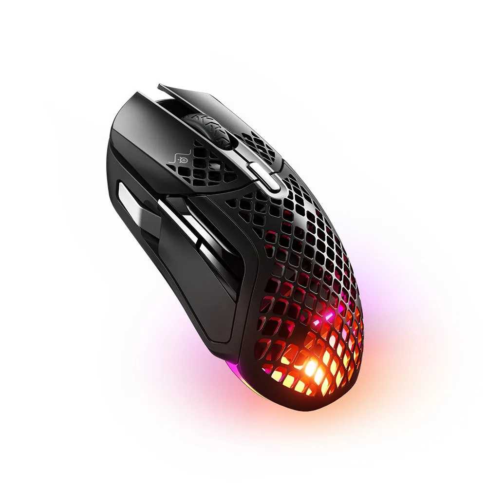 SteelSeries Aerox 5 Wireless   Bluetooth RGB Ultra Lightweight Multi-Genre 9 Programmable Buttons Gaming Mouse (62406)