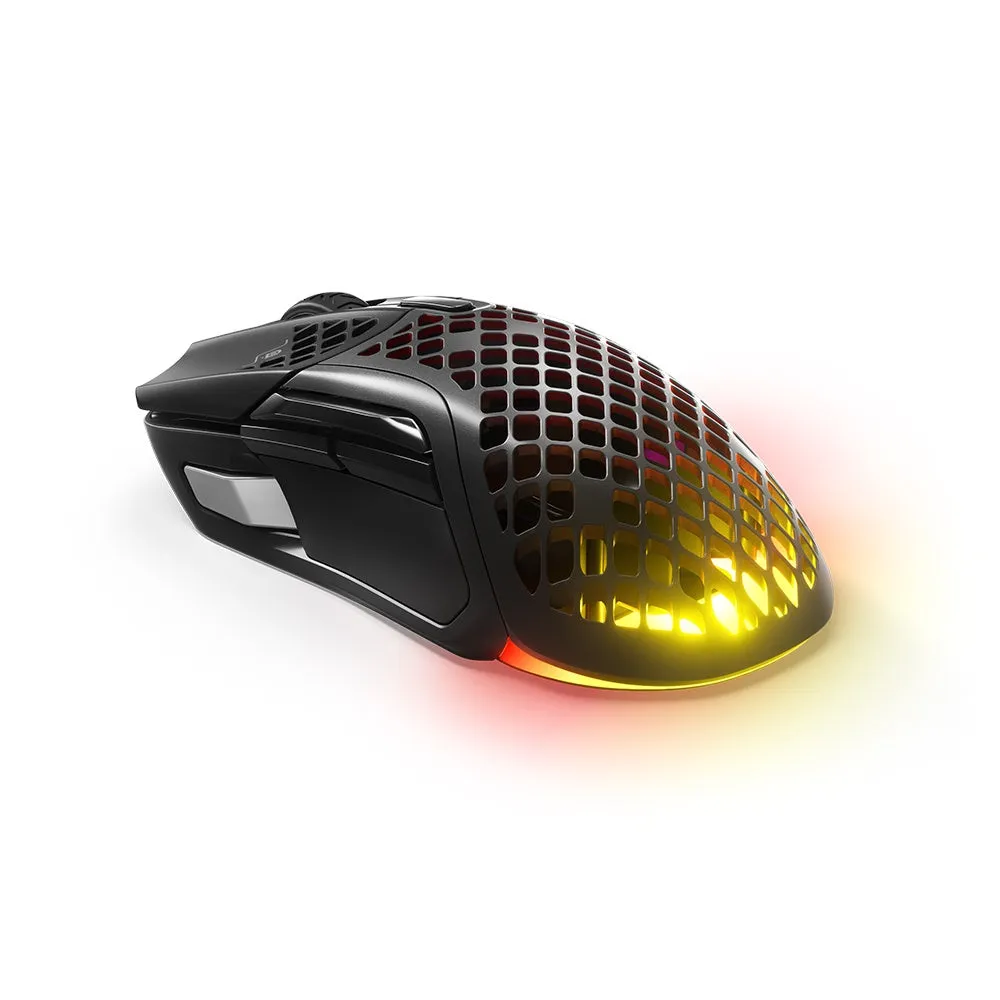 SteelSeries Aerox 5 Wireless   Bluetooth RGB Ultra Lightweight Multi-Genre 9 Programmable Buttons Gaming Mouse (62406)