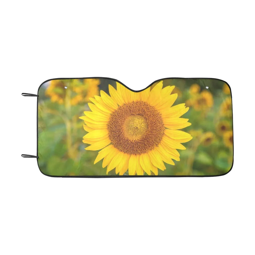 Sunflower Sunshade Car windshield, Flower Floral Accessories Auto Sun Front Shade Protector Window Visor Screen Banner Decor Universal