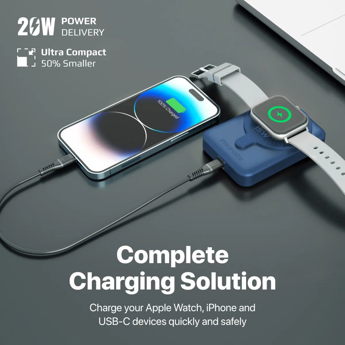 SuperCharge MagSafe & Apple Watch Wireless Charging Power Bank