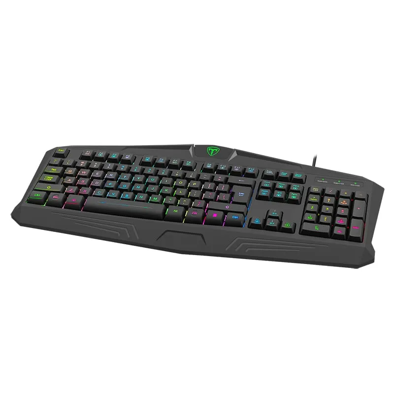 T-Dagger Tanker Rgb|104Key|25 Non-Conflict|Membrane Gaming Keyboard - Black