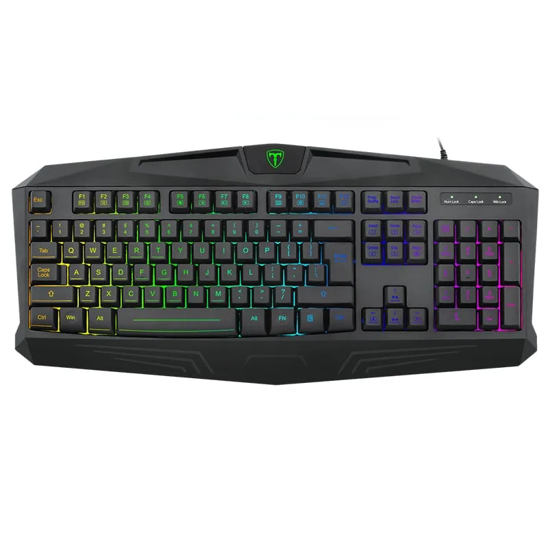 T-Dagger Tanker Rgb|104Key|25 Non-Conflict|Membrane Gaming Keyboard - Black