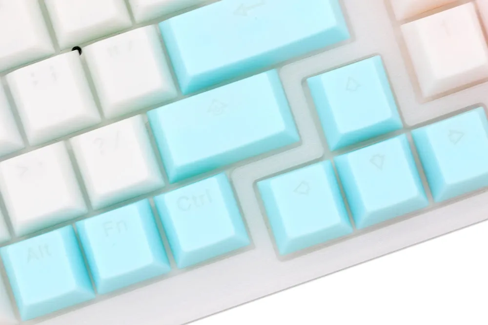 Taihao Cubic Profile Nana De Coco Translucent Backlit Doubleshot keycaps for diy gaming mechanical keyboard oem profile