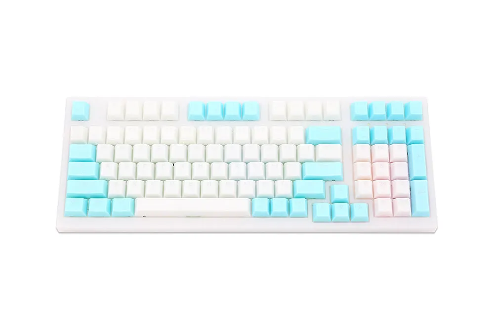 Taihao Cubic Profile Nana De Coco Translucent Backlit Doubleshot keycaps for diy gaming mechanical keyboard oem profile