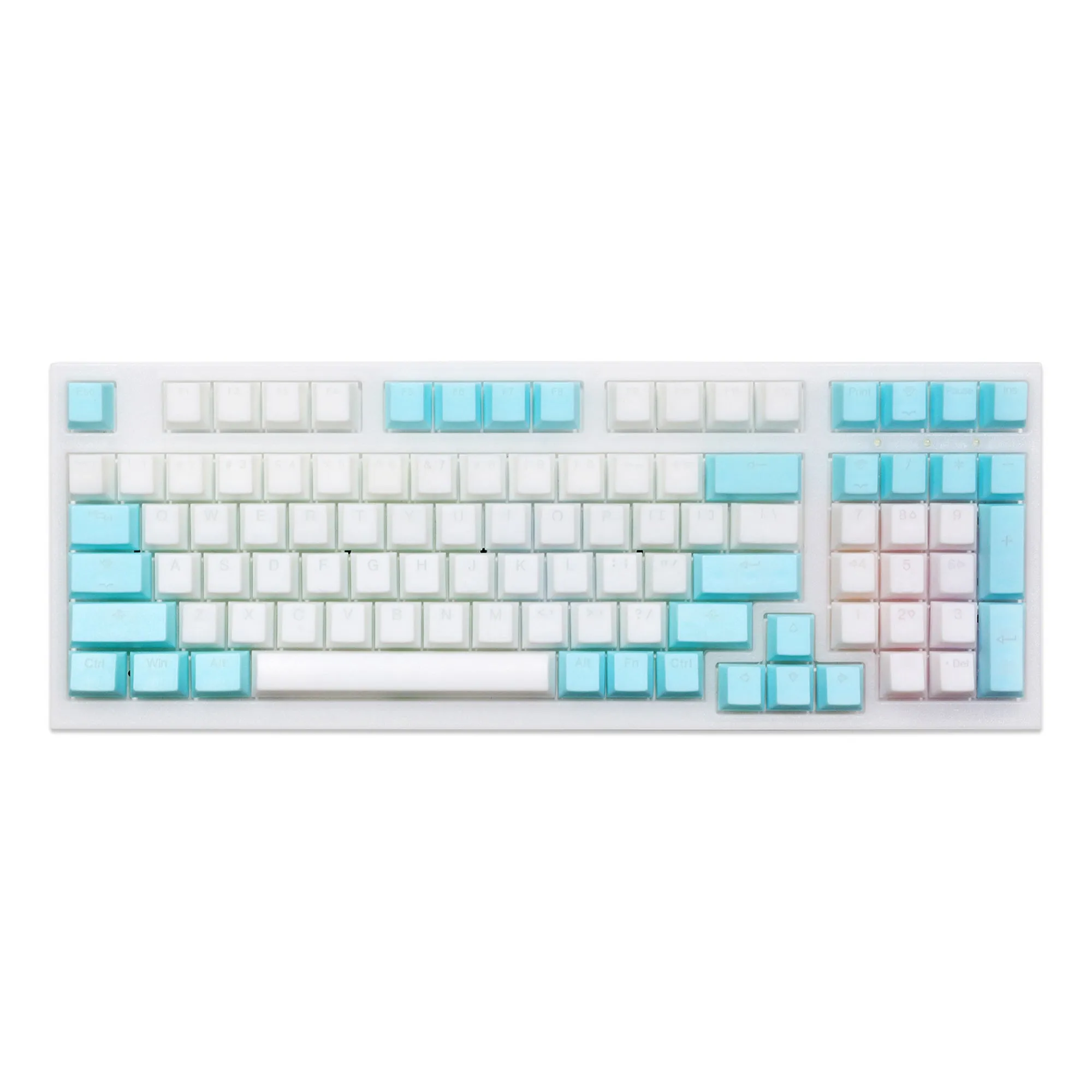 Taihao Cubic Profile Nana De Coco Translucent Backlit Doubleshot keycaps for diy gaming mechanical keyboard oem profile