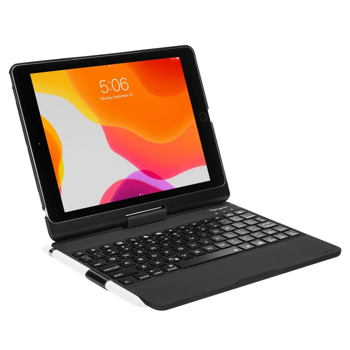 Targus Versatype - Keyboard And Folio Case - Backlit - Wireless - Bluetooth 5.1 - Qwertz - German - Black Keyboard, Blac