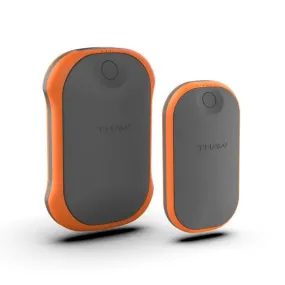 THAW - Large Rechargeable Hand Warmer with Power bank, 

High - 10 hour
Medium - 14 Hour
Low - 17 hour