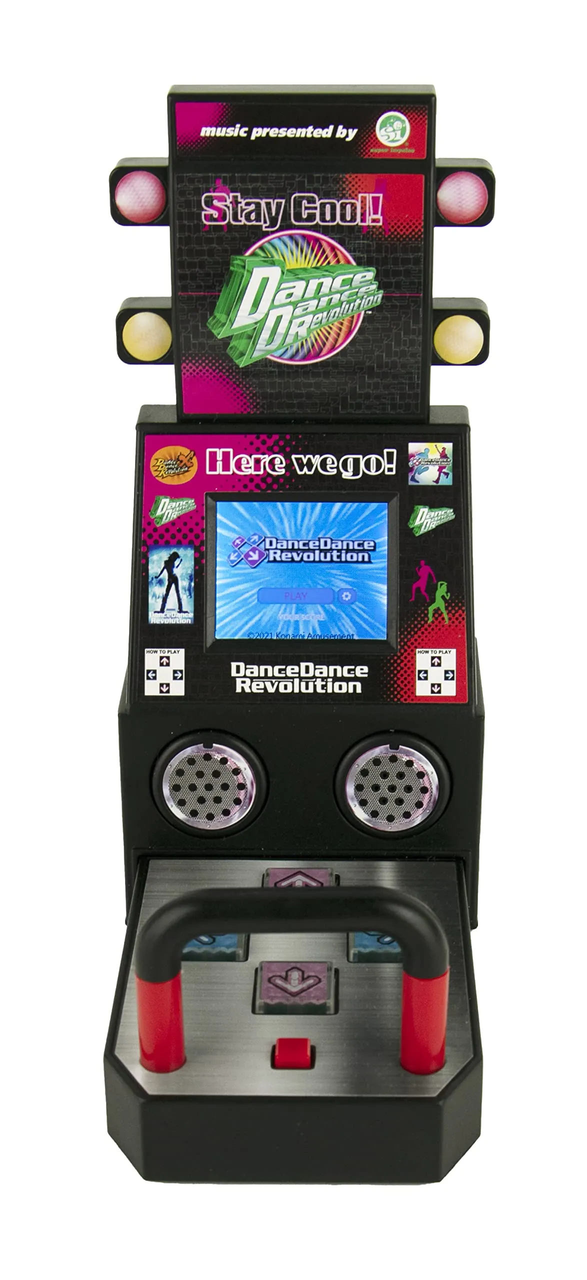 Tiny Arcade Boardwalk Arcade Dance Dance Revolution, Red, Miniature