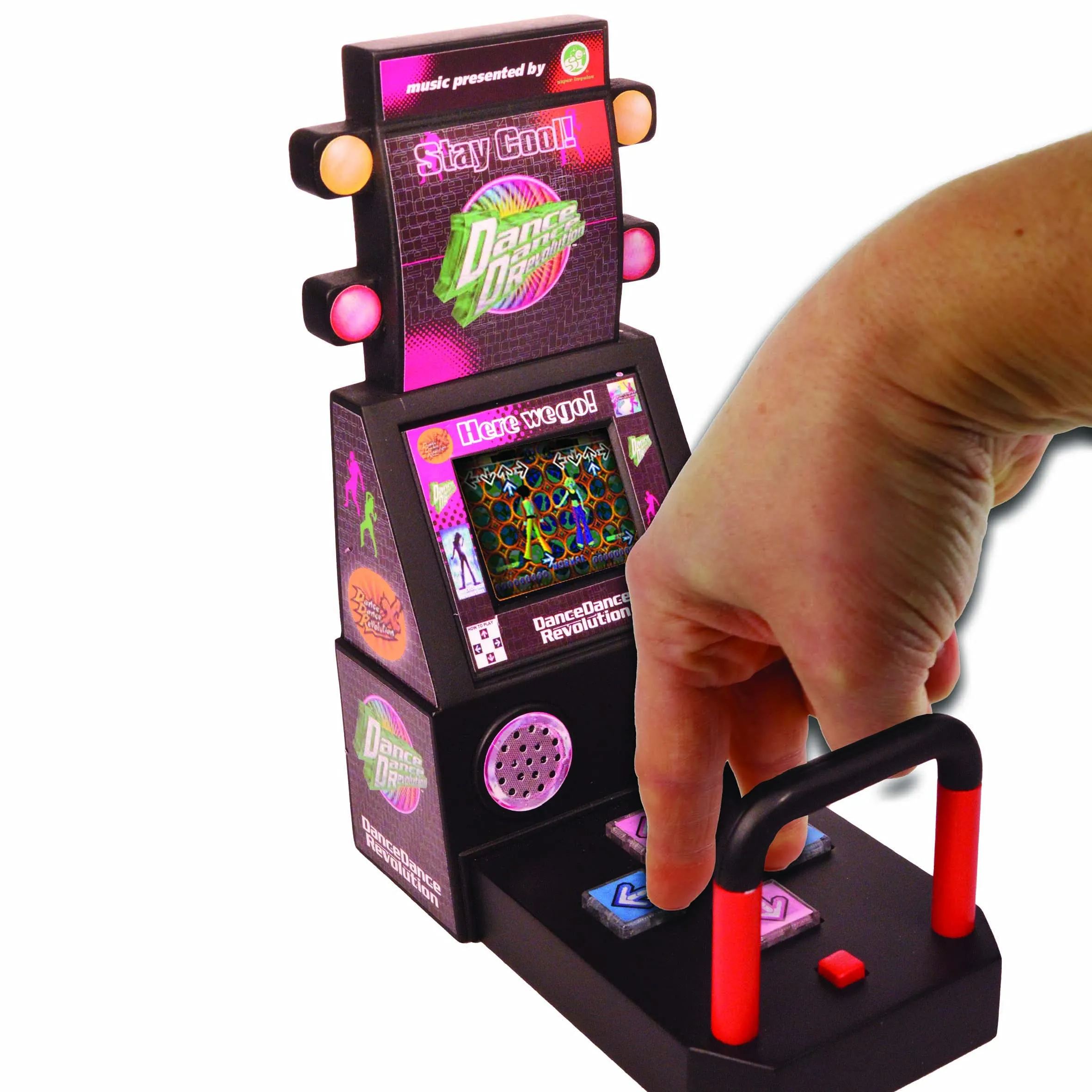 Tiny Arcade Boardwalk Arcade Dance Dance Revolution, Red, Miniature