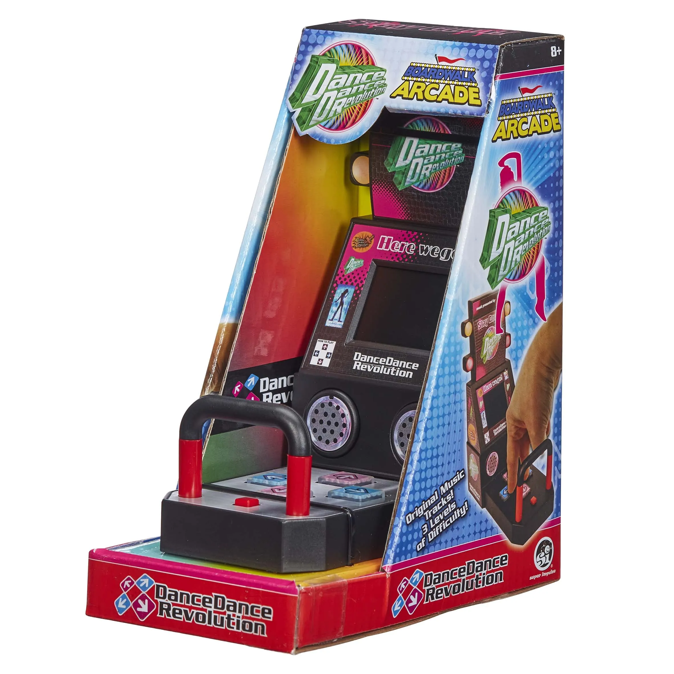 Tiny Arcade Boardwalk Arcade Dance Dance Revolution, Red, Miniature