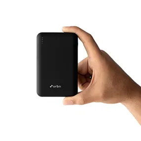 URBN 20000 mAh Premium Black Edition Nano Power Bank | 22.5W Super Fast Charging | Pocket Size| Dual Type C Power Delivery (PD) Output   1 USB Output for Quick Charge | Two-Way Fast Charge (Black)