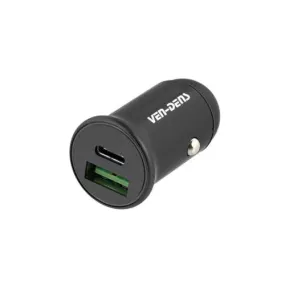 Ven-Dens 18W Dual Port Mini Car Charger - Black | 500116