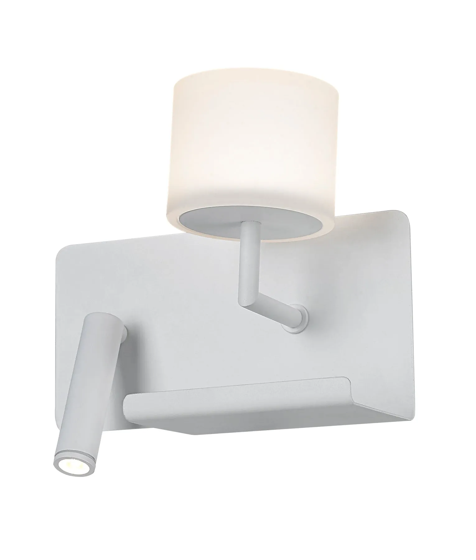 VIGO: City Series LED 2 Switch Frosted Glass Deco Wall Light & Reading Light (with USB charger)