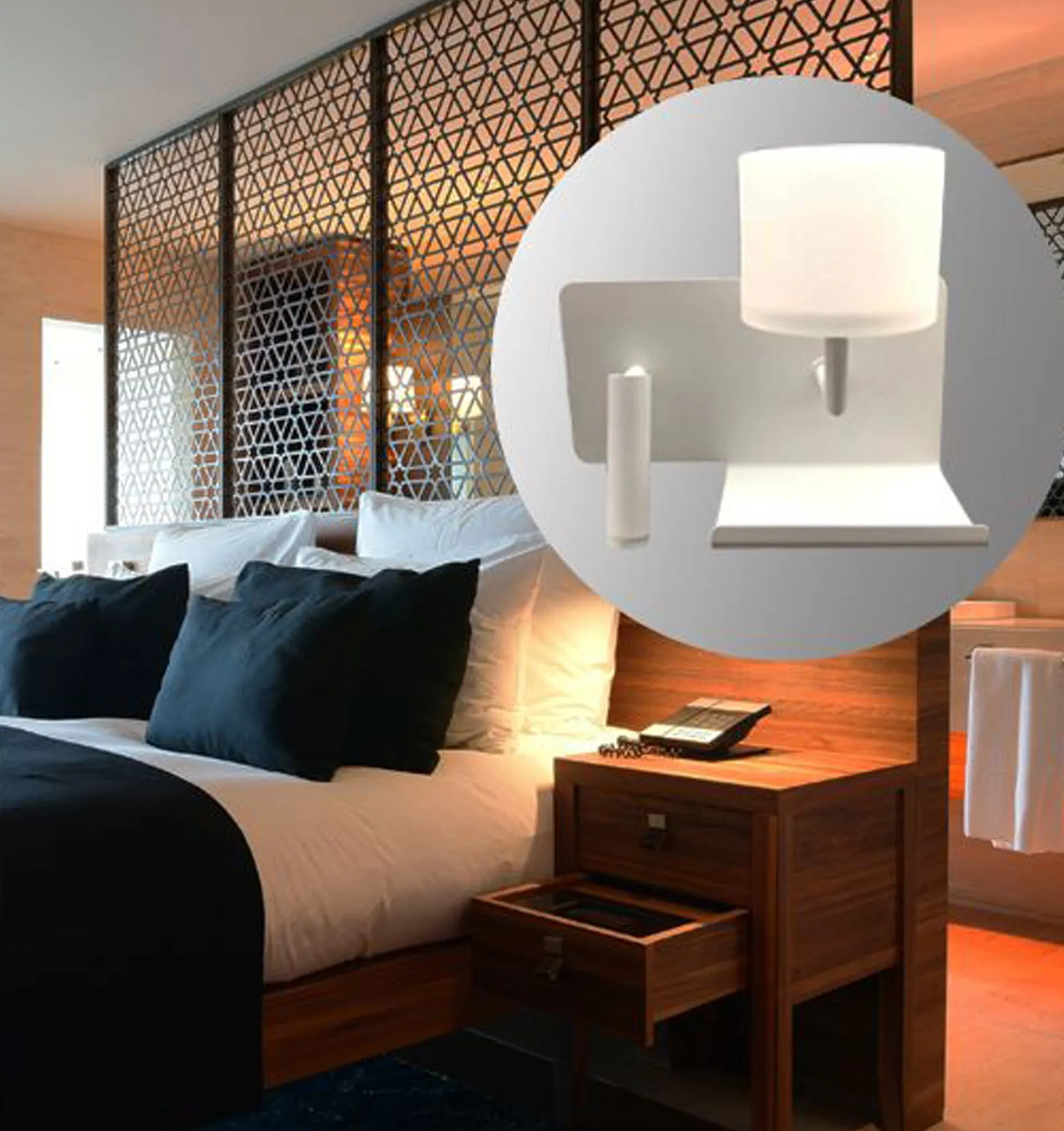 VIGO: City Series LED 2 Switch Frosted Glass Deco Wall Light & Reading Light (with USB charger)