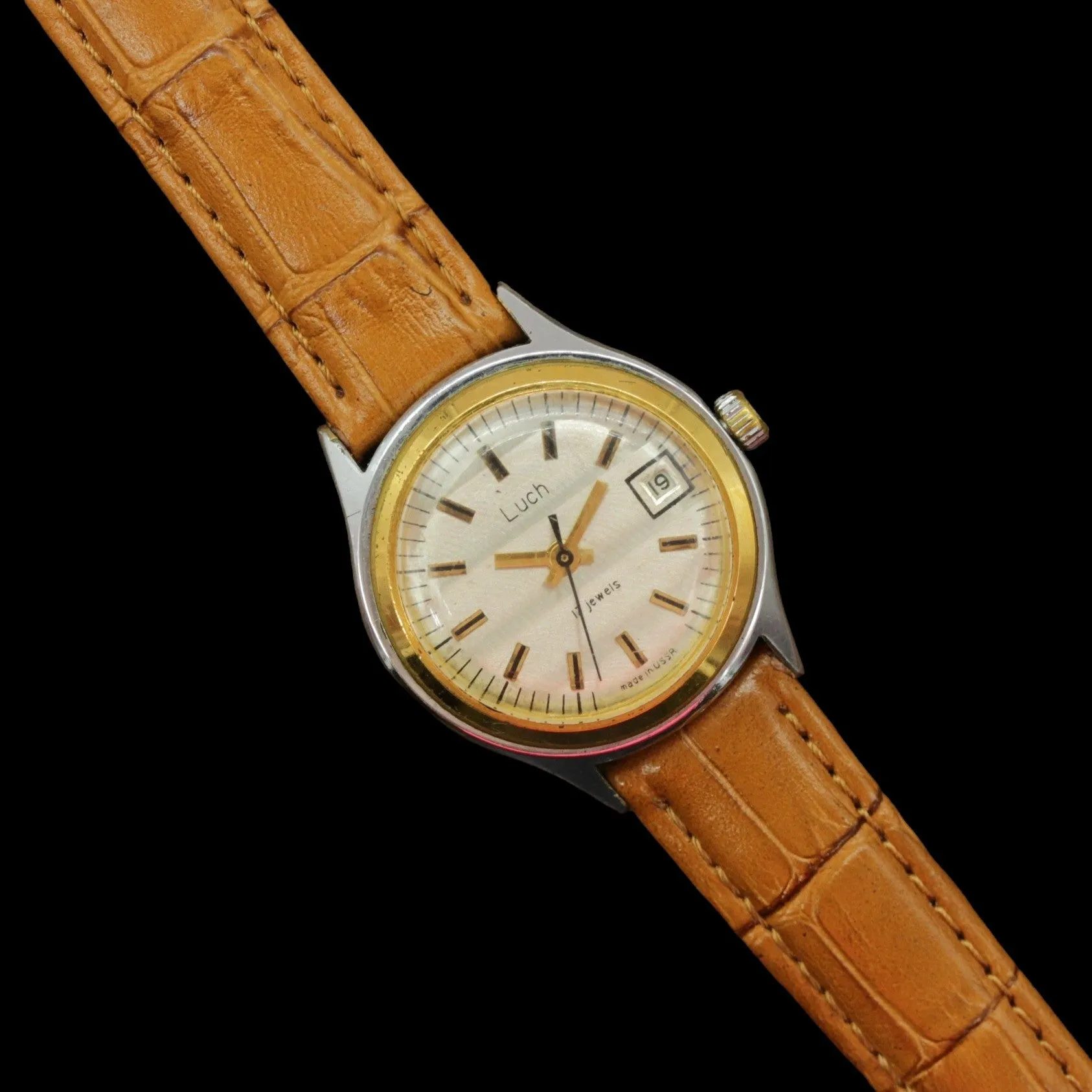 Vintage Soviet women's mechanical watch Luch, with data on dial