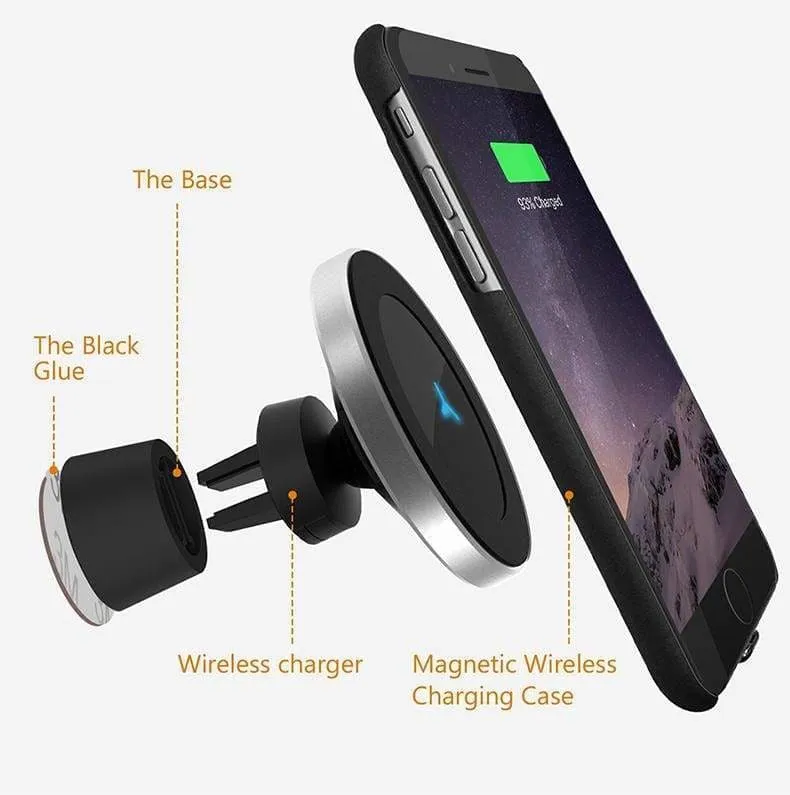 Wireless Car Charger Mount for Samsung iPhone