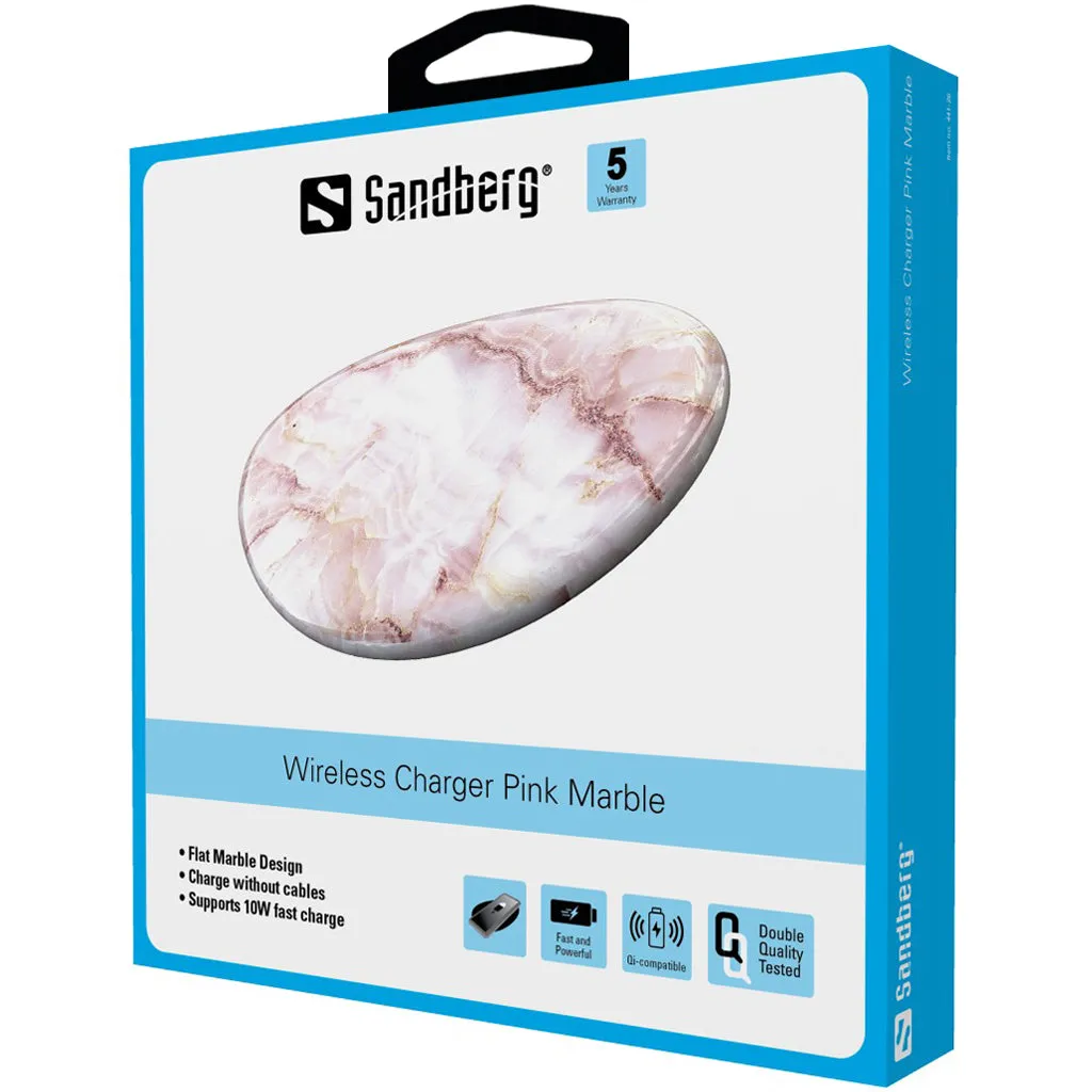 Wireless Charger Pink Marble