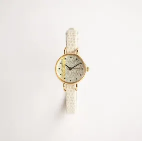 Women's Wristwatch - Gold Leaf, Japanese handmade wrist watch