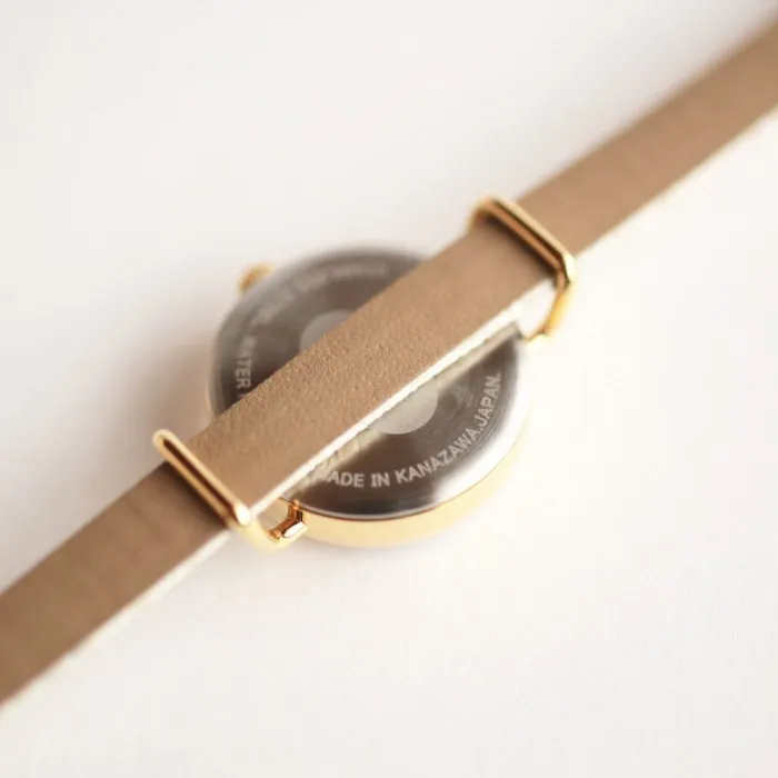 Women's Wristwatch - Gold Leaf, Japanese handmade wrist watch