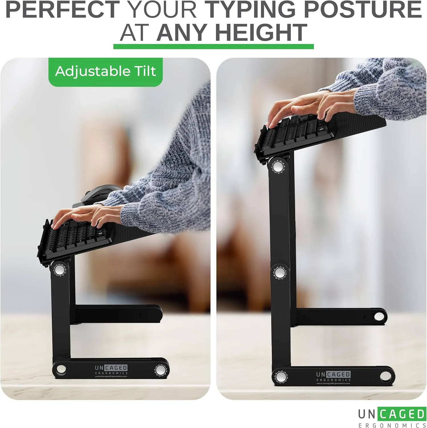 WorkEZ Adjustable Keyboard Stand For Desktop Computer