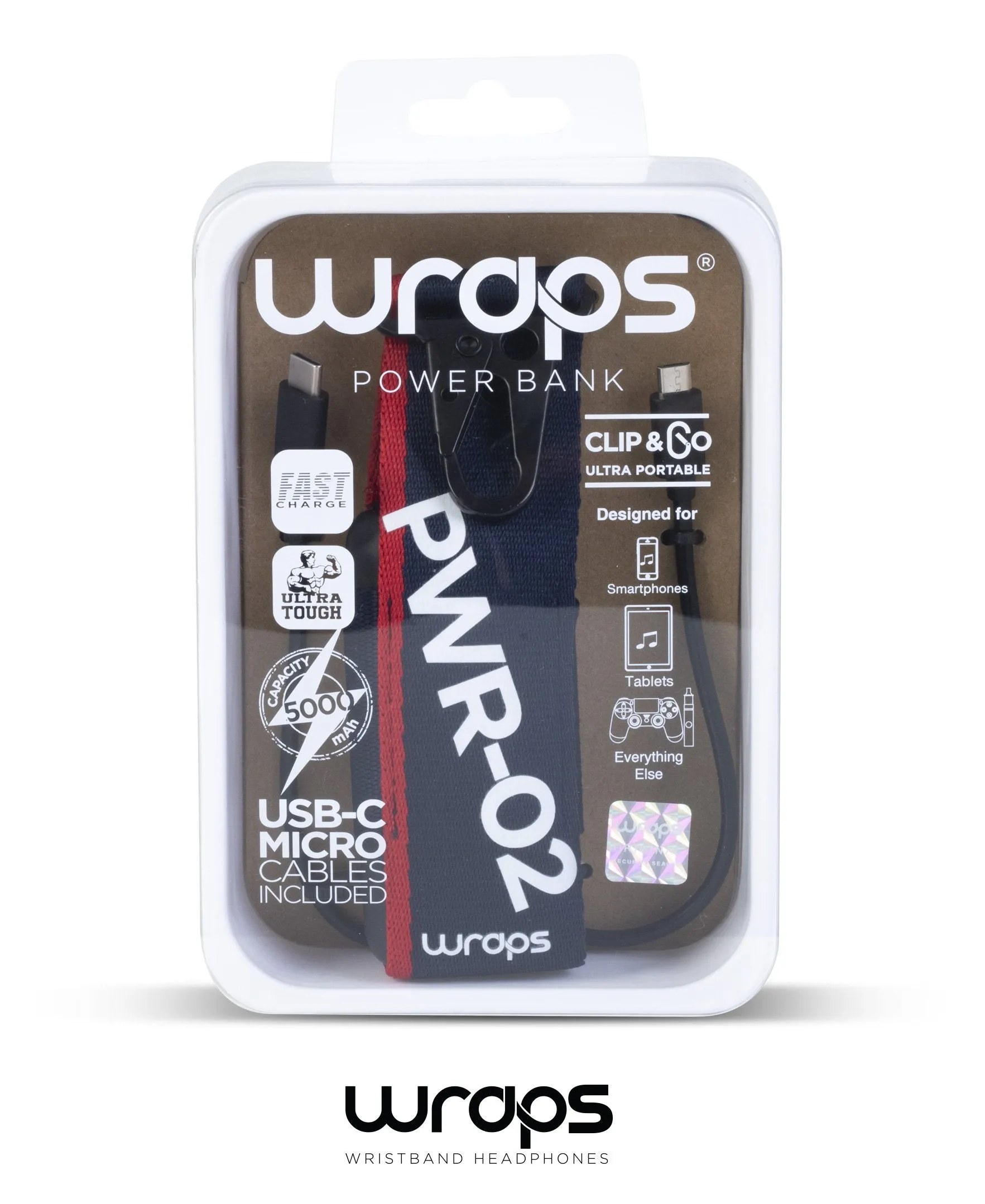 WRAPS Clip & Go 10000mAh Power Bank