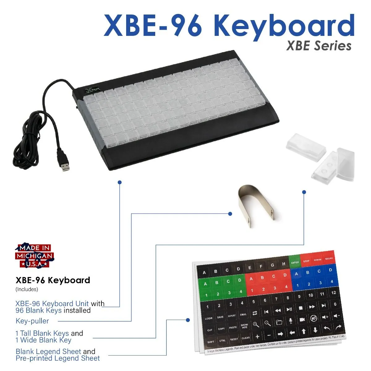 X-keys XBE-96 Programmable Keypad