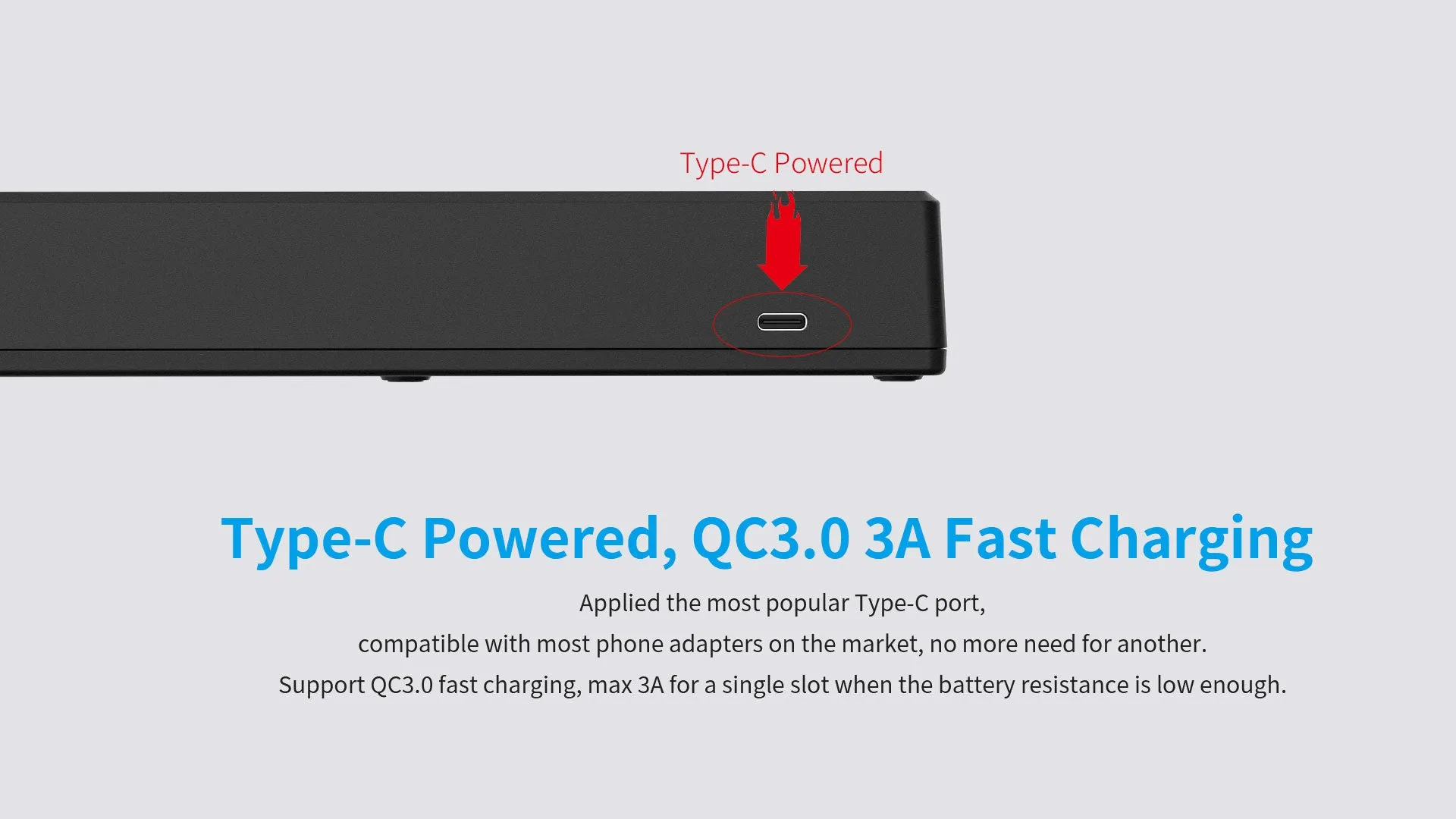 XTAR VC8 3A USB-C Fast Lithium-Ion Battery Charger